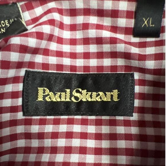 Paul Stuart Mens Gingham Flannel Sport Button Up Shirt Size XL - Picture 4 of 7
